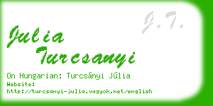 julia turcsanyi business card