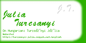 julia turcsanyi business card